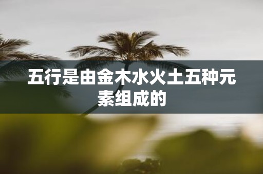 五行是由金木水火土五种元素组成的