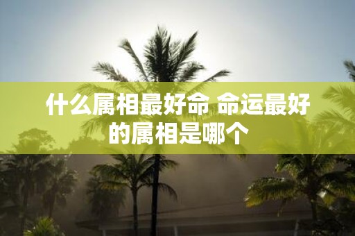 什么属相最好命 命运最好的属相是哪个