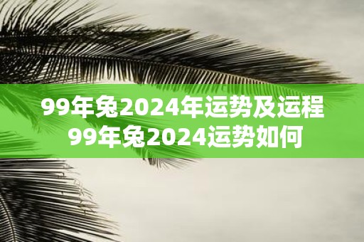 99年兔2025年运势及运程 99年兔2025运势如何