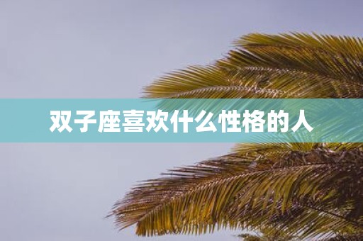 双子座喜欢什么性格的人