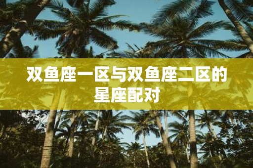 双鱼座一区与双鱼座二区的星座配对