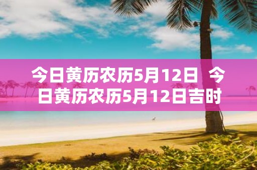 今日黄历农历5月12日 今日黄历农历5月12日吉时