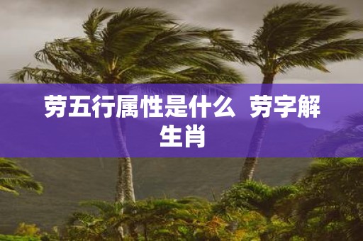 劳五行属性是什么 劳字解生肖