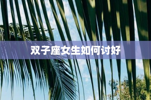 双子座女生如何讨好