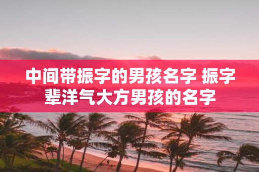 中间带振字的男孩名字 振字辈洋气大方男孩的名字