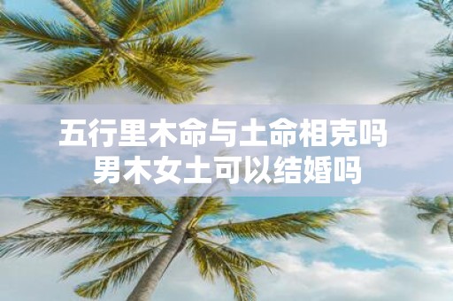 五行里木命与土命相克吗 男木女土可以结婚吗