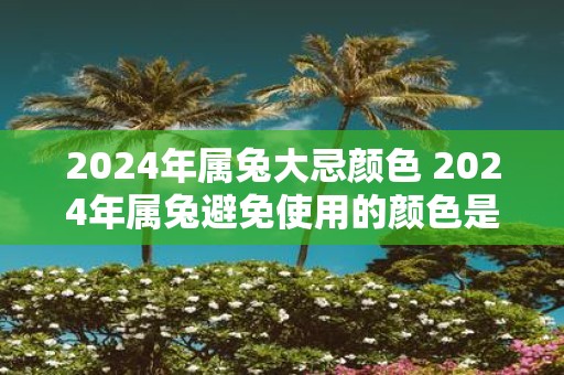 2025年属兔大忌颜色 2025年属兔避免使用的颜色是什么
