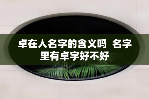 卓在人名字的含义吗 名字里有卓字好不好