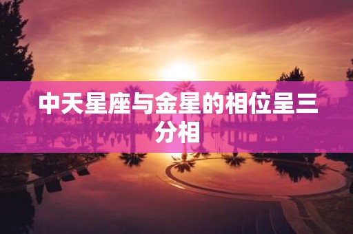中天星座与金星的相位呈三分相