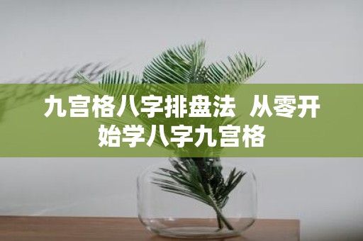 九宫格八字排盘法 从零开始学八字九宫格