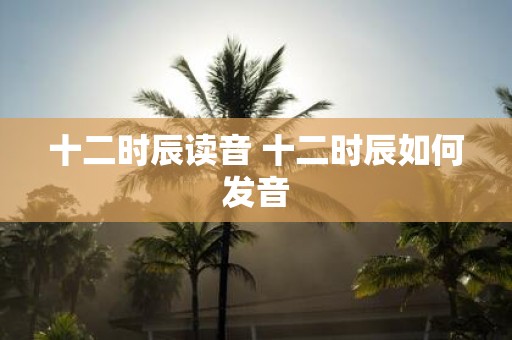 十二时辰读音 十二时辰如何发音
