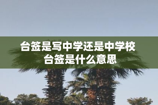台签是写中学还是中学校 台签是什么意思
