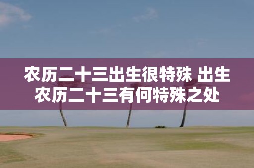 农历二十三出生很特殊 出生农历二十三有何特殊之处