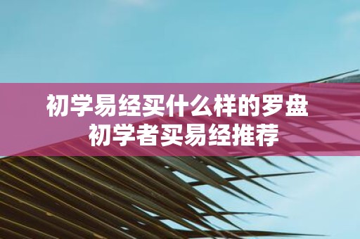 初学易经买什么样的罗盘 初学者买易经推荐