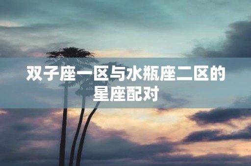 双子座一区与水瓶座二区的星座配对
