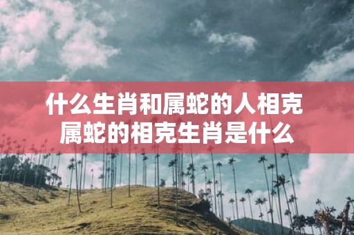 什么生肖和属蛇的人相克 属蛇的相克生肖是什么