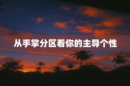 从手掌分区看你的主导个性
