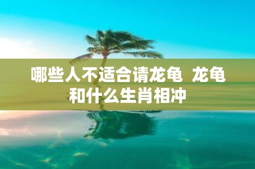 哪些人不适合请龙龟 龙龟和什么生肖相冲