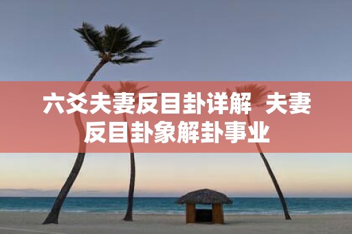 六爻夫妻反目卦详解  夫妻反目卦象解卦事业