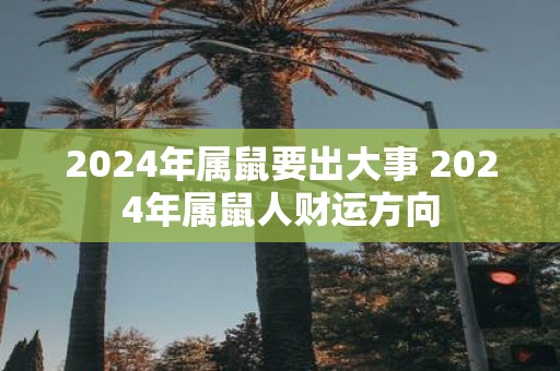 2025年属鼠要出大事 2025年属鼠人财运方向