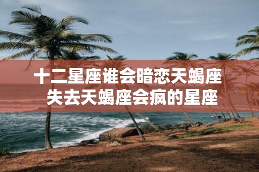 十二星座谁会暗恋天蝎座 失去天蝎座会疯的星座
