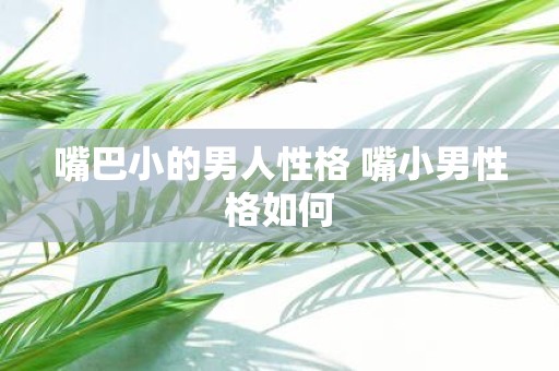嘴巴小的男人性格 嘴小男性格如何