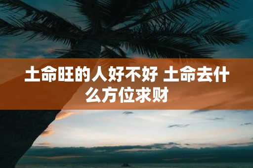 土命旺的人好不好 土命去什么方位求财