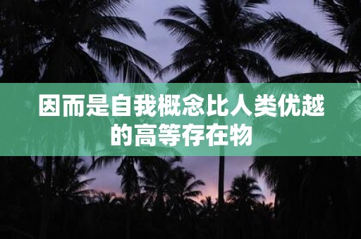 因而是自我概念比人类优越的高等存在物