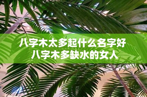 八字木太多起什么名字好 八字木多缺水的女人
