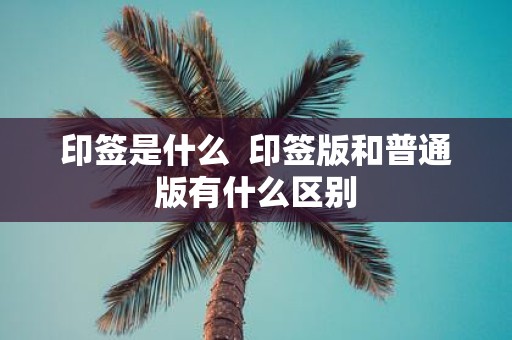 印签是什么 印签版和普通版有什么区别