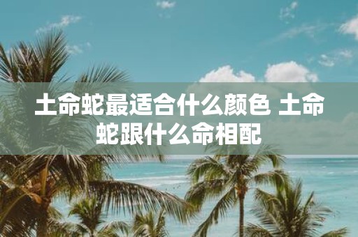 土命蛇最适合什么颜色 土命蛇跟什么命相配