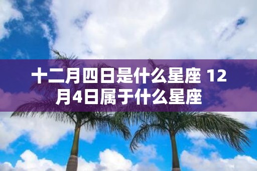 十二月四日是什么星座 12月4日属于什么星座