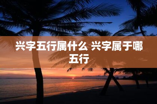 兴字五行属什么 兴字属于哪五行
