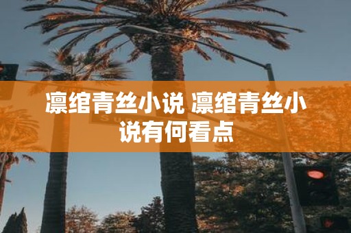凛绾青丝小说 凛绾青丝小说有何看点