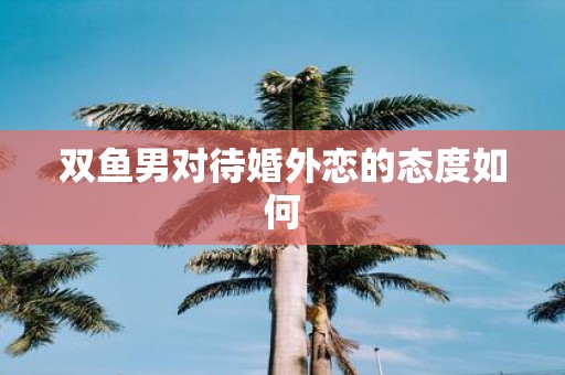 双鱼男对待婚外恋的态度如何