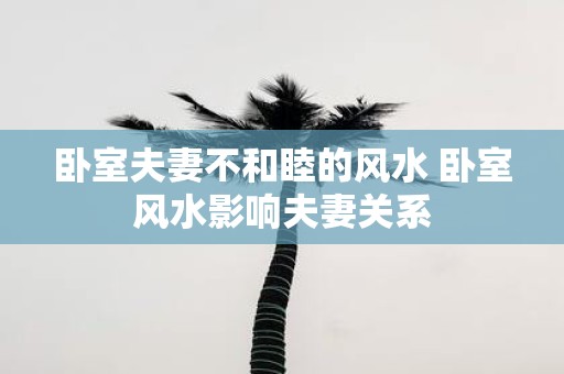 卧室夫妻不和睦的风水 卧室风水影响夫妻关系