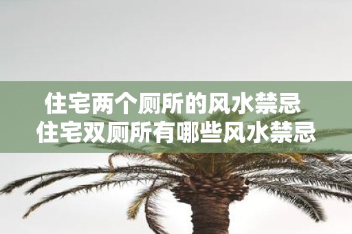 住宅两个厕所的风水禁忌 住宅双厕所有哪些风水禁忌