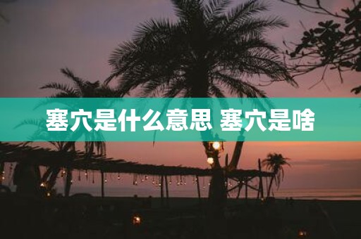 塞穴是什么意思 塞穴是啥