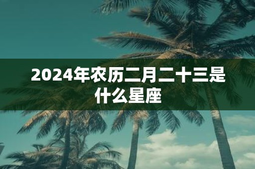 2025年农历二月二十三是什么星座