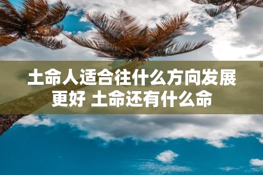 土命人适合往什么方向发展更好 土命还有什么命