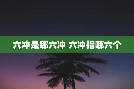 六冲是哪六冲 六冲指哪六个
