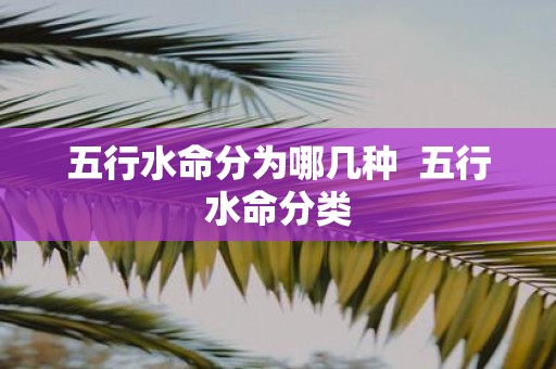 五行水命分为哪几种 五行水命分类