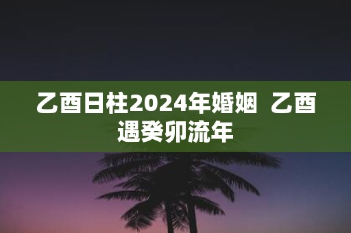 乙酉日柱2025年婚姻 乙酉遇癸卯流年