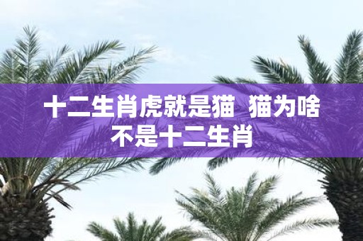 十二生肖虎就是猫 猫为啥不是十二生肖