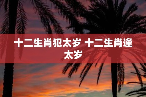 十二生肖犯太岁 十二生肖逢太岁