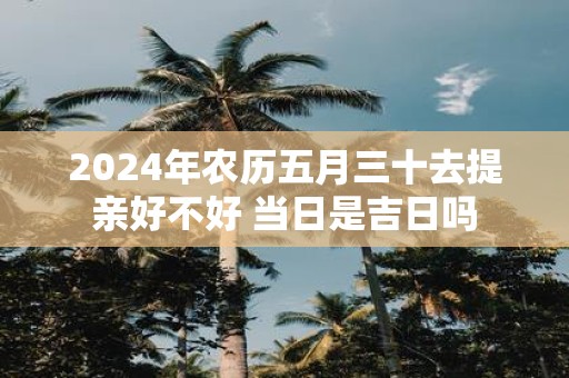 2025年农历五月三十去提亲好不好 当日是吉日吗