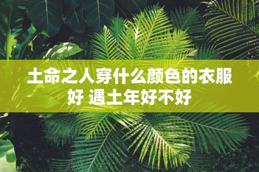 土命之人穿什么颜色的衣服好 遇土年好不好