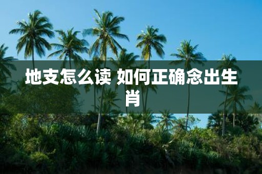 地支怎么读 如何正确念出生肖
