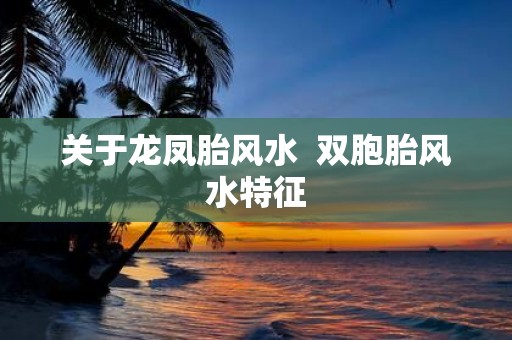 关于龙凤胎风水 双胞胎风水特征