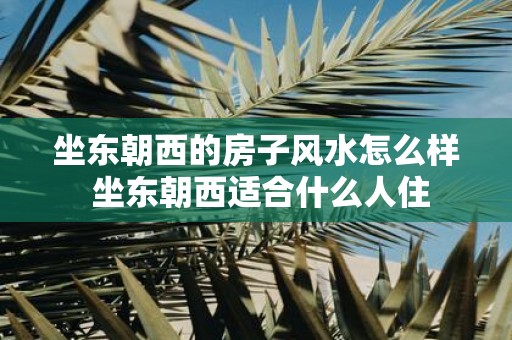 坐东朝西的房子风水怎么样 坐东朝西适合什么人住